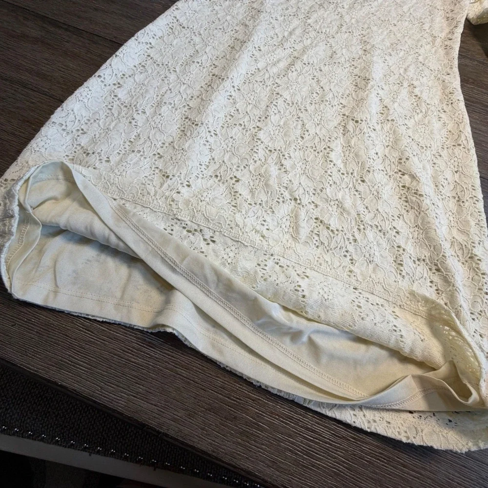 Denim & Supply Ralph Lauren Lace Mini Dress Cream Embroidered  Size‎ M NEW